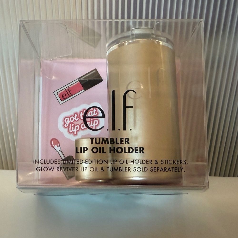 Stanley x ELF Tumbler‎ Lip Oil Holder - Honey Talks with Stickers Collaboration